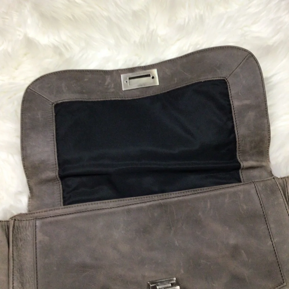 Tylie Malibu Y2K Brown Leather Laptop Messenger Bag